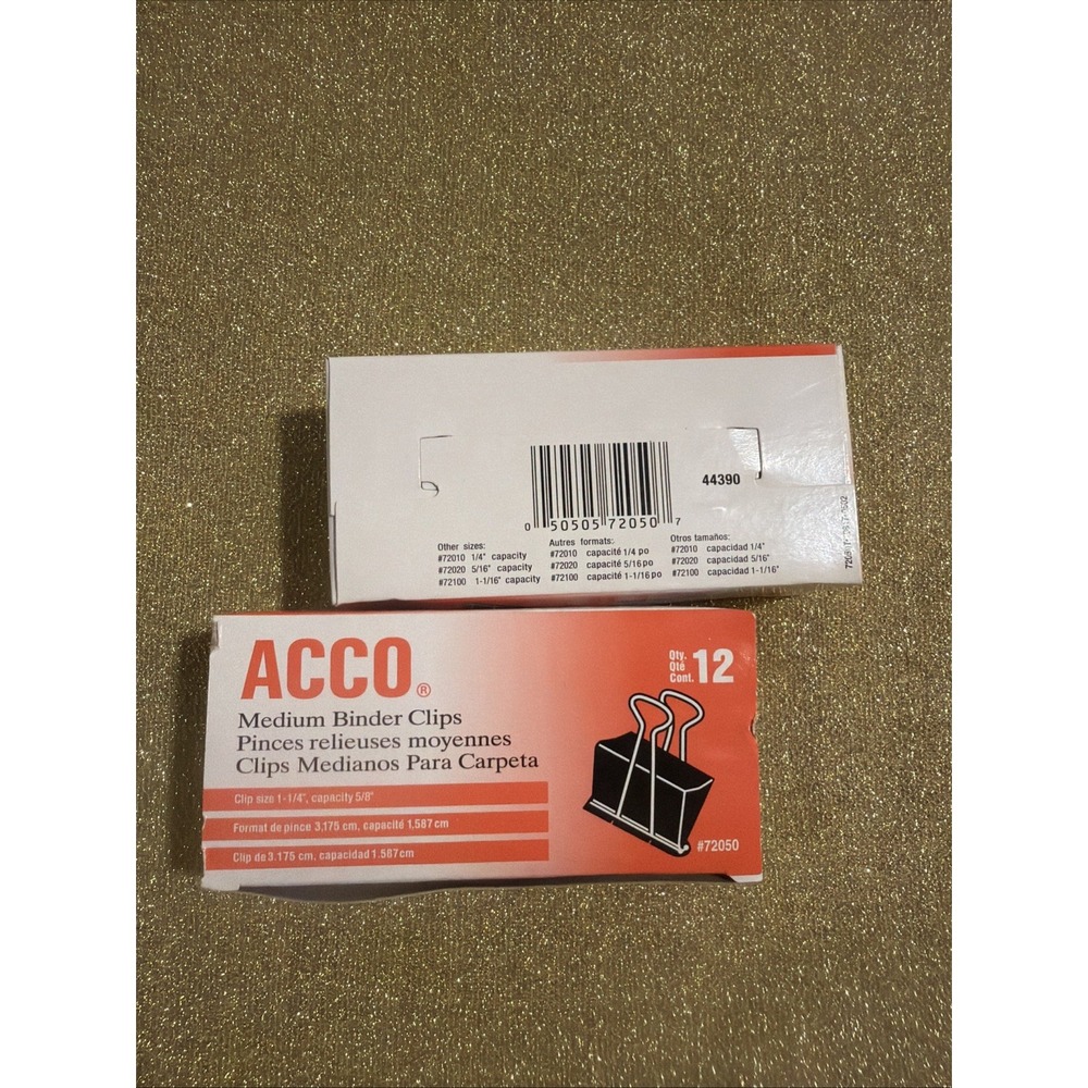Acco Med Binder Clips New 2 Boxes With 12 Each Office Supplies